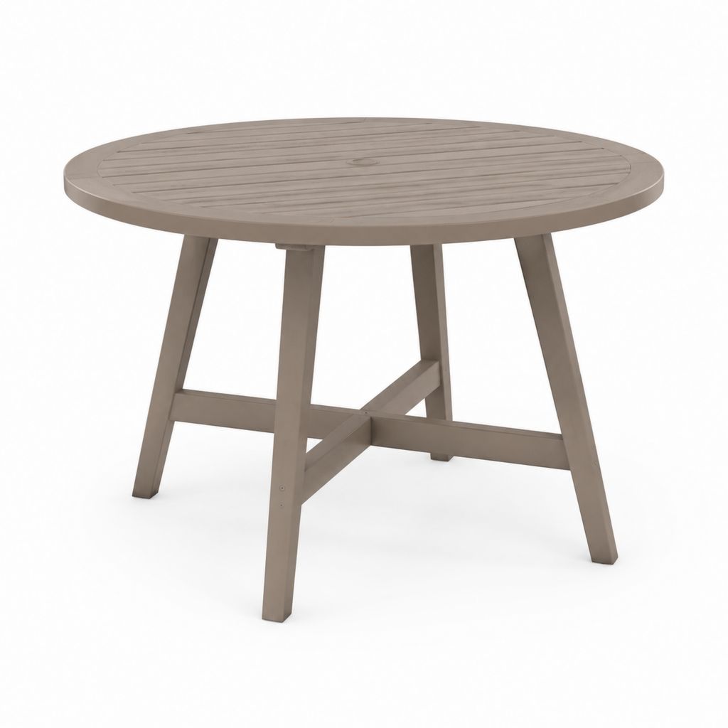 Tavolo da giardino rotondo tortora in polipropilene Ø100 x H74 cm