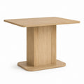 Tavolo da pranzo rettangolare rovere chiaro in MDF impiallacciato 120 x 80 x 75 cm